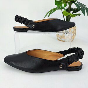 Circus NY by Sam Edelman Women's Omina Black Leather Flat Size 6.5M